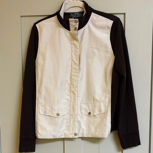 Ralph Lauren L-RL Black and Cream Outerwear
